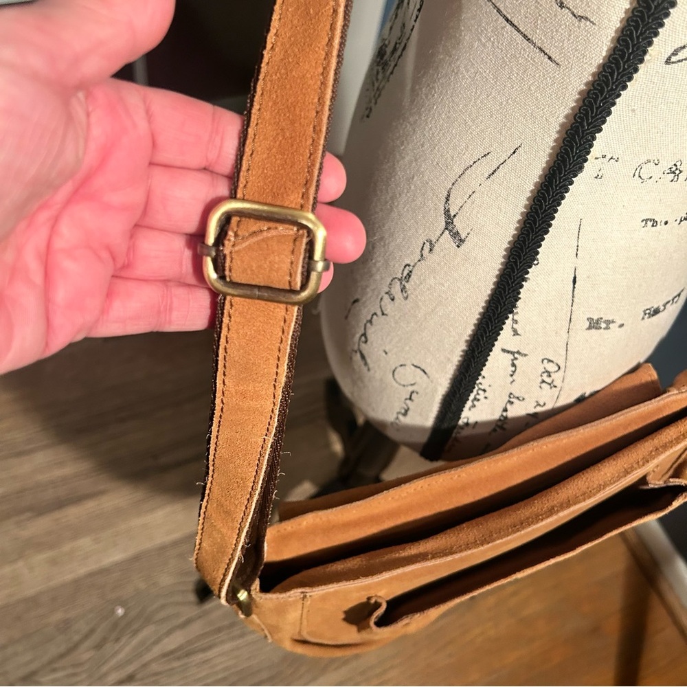RUSTIC TOWN Suede Leather Shoulder Bag Crossbody Saddle Women Purse - Picture 7 of 13